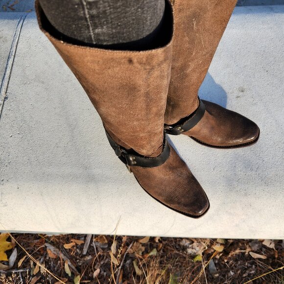 Y2K Golden Goose Distressed Leather Western Boots – Sz 10 US 🇮🇹 - Picture 16 of 16